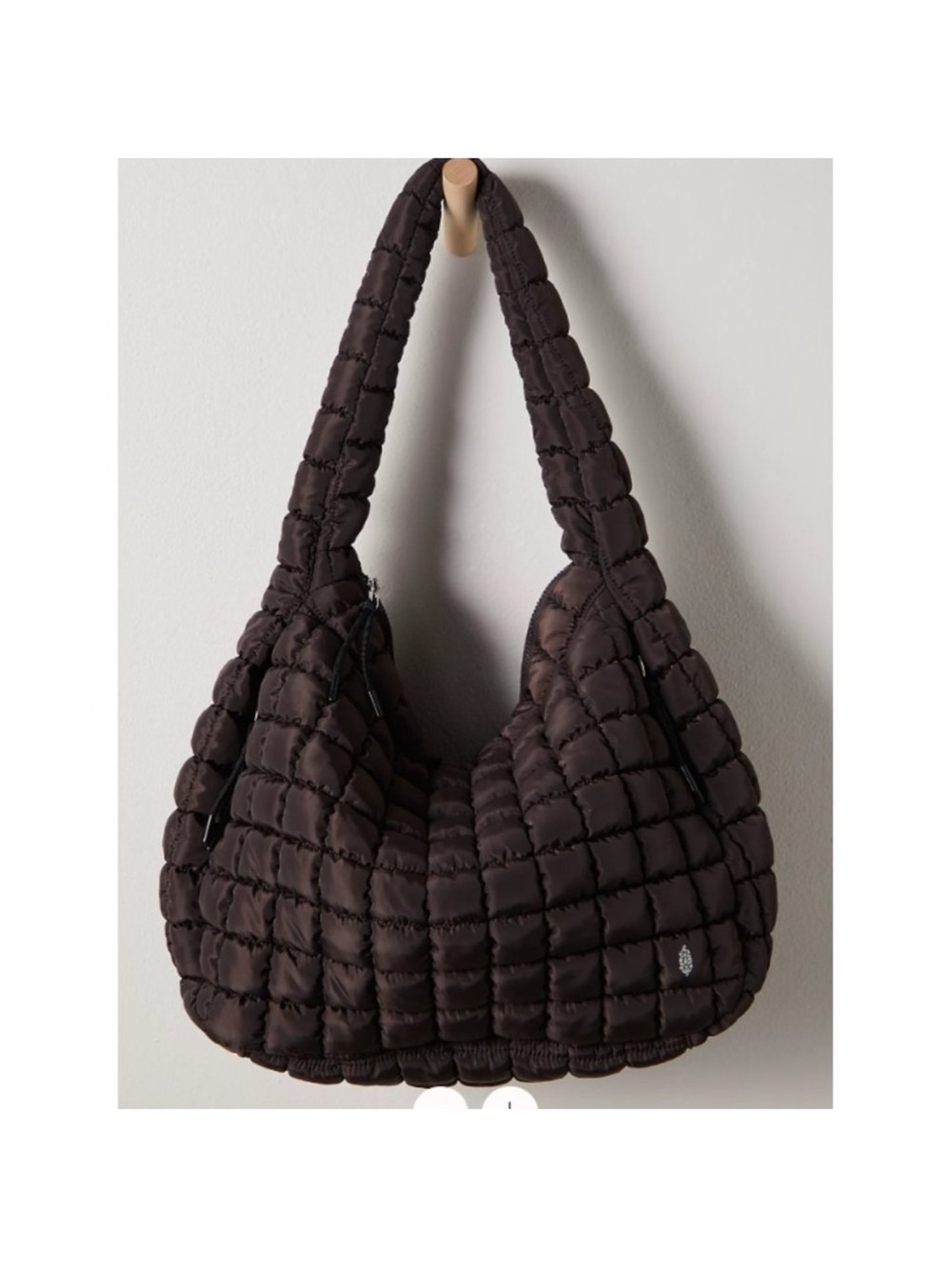Free people quilted carryall Bag in chocolate